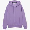 Lacoste Kangaroo Pocket Color-blocked Hoodie In Purple In Purple