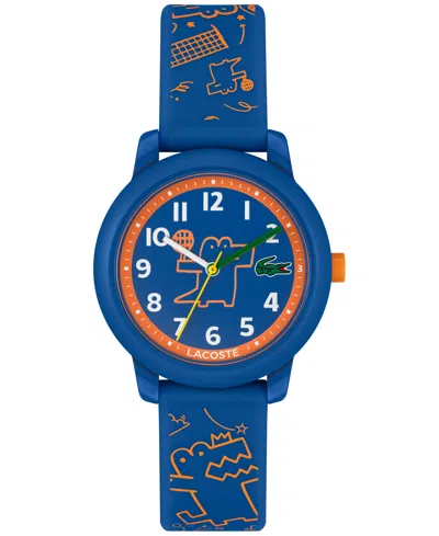 Lacoste Kid's Blue Printed Silicone Strap Watch 33mm