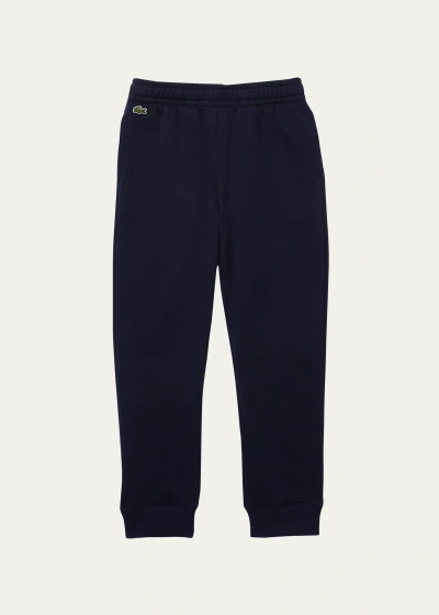 Lacoste Kid's Colorblock Track Pants In 166 Navy Blue