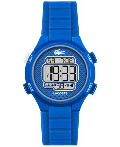 Lacoste Kid's Lc33 Blue Silicone Strap Watch, 32.6mm
