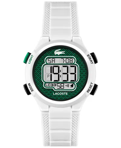 Lacoste Kid's Lc33 White Silicone Strap Watch, 32.6mm