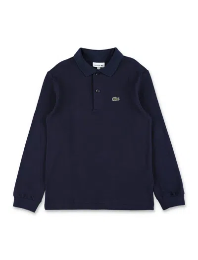 Lacoste Kid Long Sleeves Polo In Blue