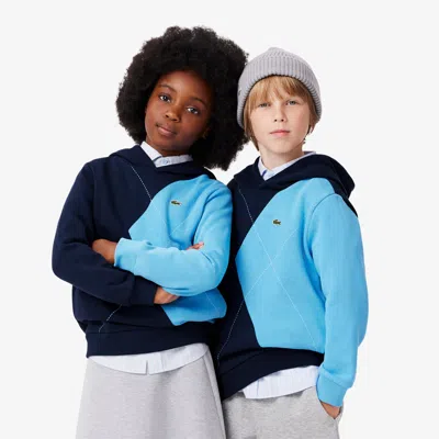 Lacoste Kids' Argyle Motif Hoodie - 4 Years In Blue