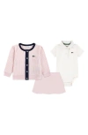 Lacoste Baby Girls Mon Premier 3 Piece Skort Set In Neutral