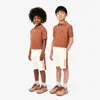 Lacoste Kids' Colorblock Fleece Shorts - 10 Years In White