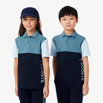 Lacoste Kids' Colorblock Petit Piqué Polo - 16 Years In Blue