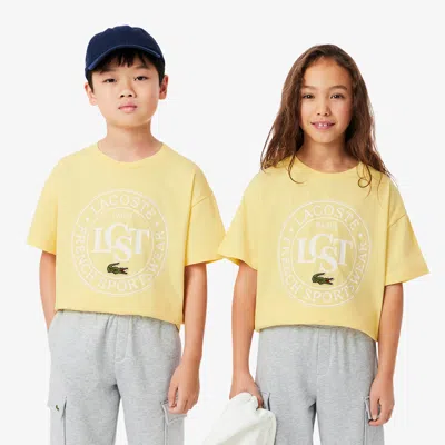 Lacoste Kids' Contrast Badge Cotton T-shirt - 6 Years In Yellow
