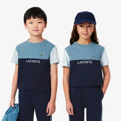 Lacoste Kids' Cotton Colorblock T-shirt - 14 Years In Blue