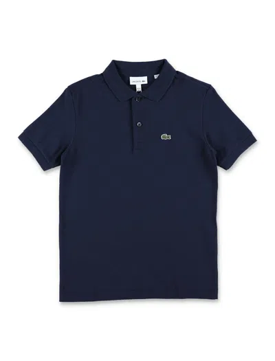Lacoste Kids Cotton Petit Piqué Polo In Blue