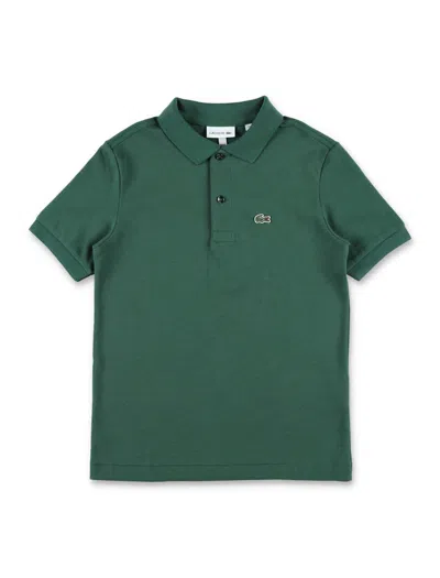 Lacoste Kids Cotton Petit Piqué Polo In Green