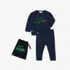 Lacoste Kids' Crocodile Graphic Pajama Set - 18m In Blue