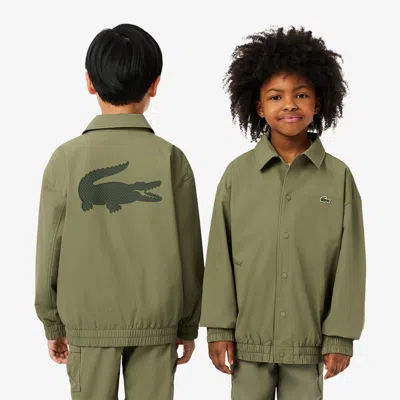 Lacoste Kids' Crocodile Print Jacket - 12 Years In Green