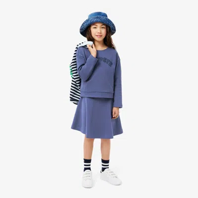 Lacoste Kids' Elastic Waist Skirt - 8 Years In Purple