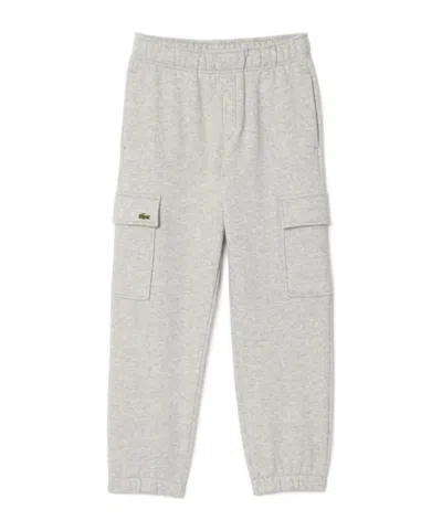 Lacoste Kids' Fleece Cargo Sweatpants In Gray