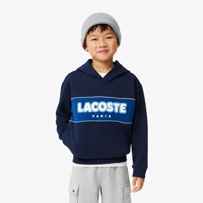Lacoste Kids' Fleece Contrast Print Sweatshirt - 6 Years In Blue