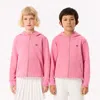 Lacoste Kids' Fleece Zip-up Hoodie - 5 Years In Pink