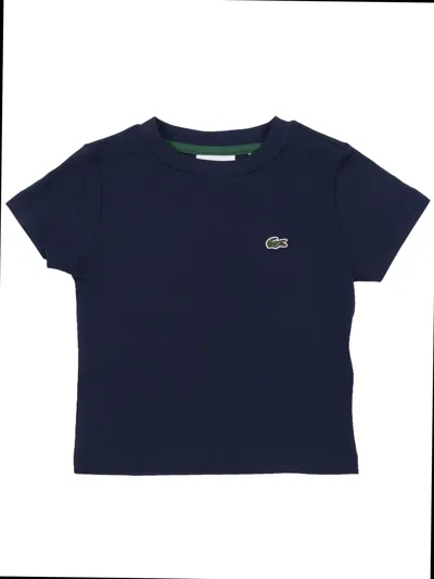 Lacoste Kids Lcb Core Tee In Blue