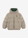 Lacoste Kids Logo Puffer Jacket In Nude