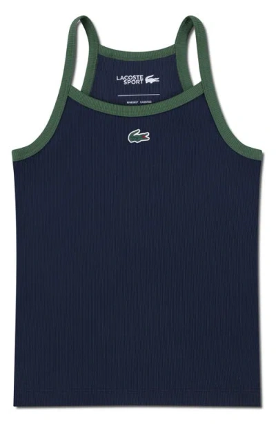 LACOSTE LACOSTE KIDS' LOGO RIB TANK
