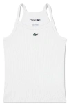 Lacoste Kids' Logo Rib Tank In White