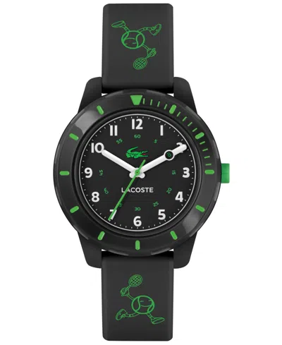 Lacoste Kids Mini Tennis Black Silicone Strap Watch 34.5mm