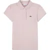 Lacoste Kids' Organic Cotton Piqué Polo In Pink