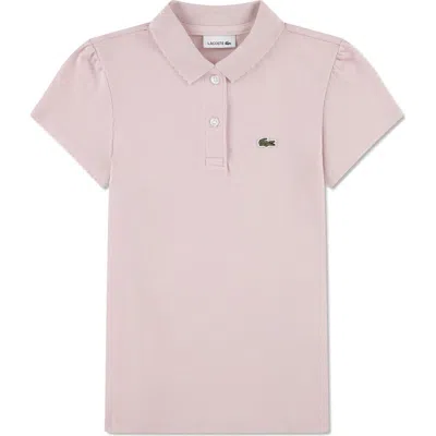 Lacoste Kids' Organic Cotton Piqué Polo In Pink