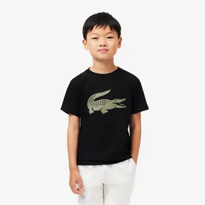 Lacoste Kids' Oversized Technical Cotton Tennis T-shirt - 6 Years In Black