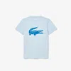 Lacoste Kids' Oversized Technical Cotton Tennis T-shirt - 8 Years In Blue