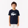 Lacoste Kids' Oversized Technical Cotton Tennis T-shirt - 6 Years In Blue