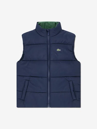 Lacoste Kids Padded Gilet In Blue