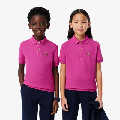 Lacoste Kids' Petit Piqué Polo - 8 Years In Pink