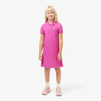 Lacoste Kids' Piqué Polo Dress - 8 Years In Pink