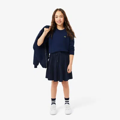 Lacoste Kids' Pleated Jersey Skirt - 8 Years In Blue