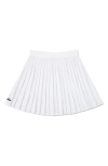 Lacoste Kids' Pleated Logo Sport Pleated Skirt In White