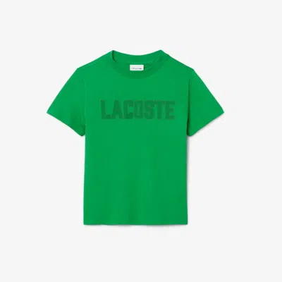 Lacoste Kids' Printed Cotton T-shirt - 14 Years In Green