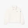 Lacoste Kids' Printed Fleece Polo Sweatshirt - 14 Years In White
