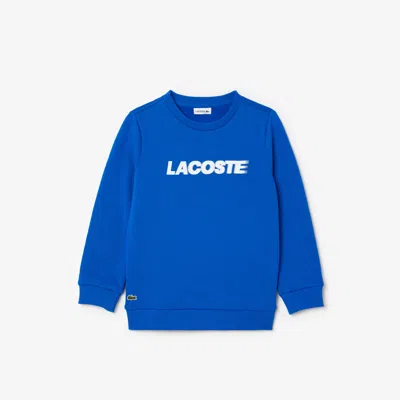 Lacoste Kids' Printed Fleece Sweatshirt - 5 Years In Blue