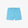 LACOSTE KIDS' QUICK-DRY SOLID SWIM SHORTS - 16 YEARS