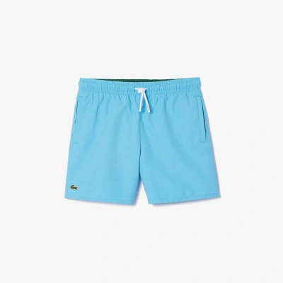 Lacoste Kids' Quick-dry Solid Swim Shorts - 6 Years In Blue