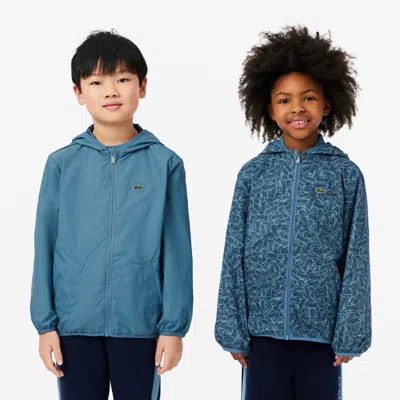 Lacoste Kids' Reversible Zip-up Jacket - 5 Years In Blue