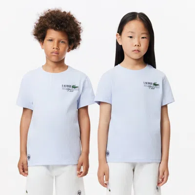 Lacoste Kids' Roland Garros Edition Sport Cotton T-shirt - 14 Years In Blue