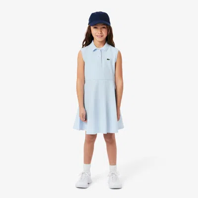 Lacoste Kids' Sleeveless Stretch Piqué Polo Dress - 2 Years In Blue