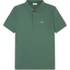 Lacoste Kids' Solid Cotton Piqué Polo In Green