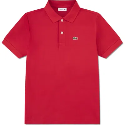 LACOSTE LACOSTE KIDS' SOLID COTTON PIQUÉ POLO