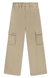 Lacoste Kids' Straight Leg Cargo Pants In Brown