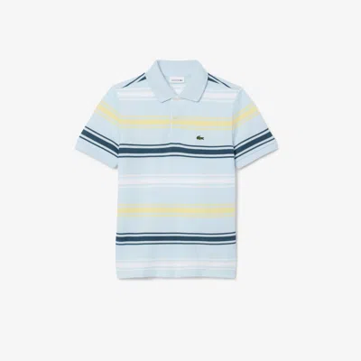Lacoste Kids' Striped Petit Piqué Polo - 5 Years In Blue
