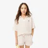 Lacoste Kids' Striped Terry Polo - 5 Years In White