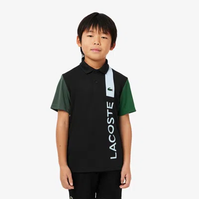 Lacoste Kids' Ultra Dry Piqué Tennis Polo - 8 Years In Black