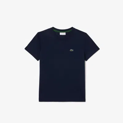 Lacoste Kids' V-neck Cotton T-shirt - 5 Years In Blue